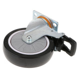 Max PU Swivel Castor Wheels Trolley Furniture Cart Caster with Brake 5inch