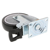 Max PU Swivel Castor Wheels Trolley Furniture Cart Caster with Brake 5inch