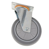 Max Maxb Heavy Duty Rubber Swivel Castor Wheels Trolley Furniture Caster 5inch