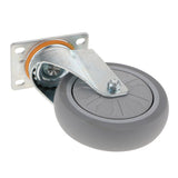 Max Maxb Heavy Duty Rubber Swivel Castor Wheels Trolley Furniture Caster 5inch