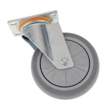 Max Maxb Heavy Duty Rubber Swivel Castor Wheels Trolley Furniture Caster 5inch