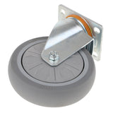 Max Maxb Heavy Duty Rubber Swivel Castor Wheels Trolley Furniture Caster 5inch