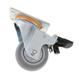 Max Maxb Heavy Duty PTFE Swivel Castor Wheel Trolley Furniture Caster with Brake 3inch