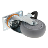 Max Maxb Heavy Duty PTFE Swivel Castor Wheel Trolley Furniture Caster with Brake 4inch