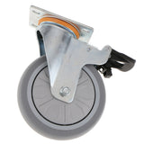 Max Maxb Heavy Duty PTFE Swivel Castor Wheel Trolley Furniture Caster with Brake 5inch