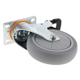 Max Maxb Heavy Duty PTFE Swivel Castor Wheel Trolley Furniture Caster with Brake 5inch
