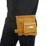 Maxbell Artificial Leather Tool Belt-Suede Leather Working Tool Pouch Welder Pockets