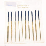 Max 10Pcs Super Wear-resistant Diamond Round Triangle File Corundum 3 x 140 suits