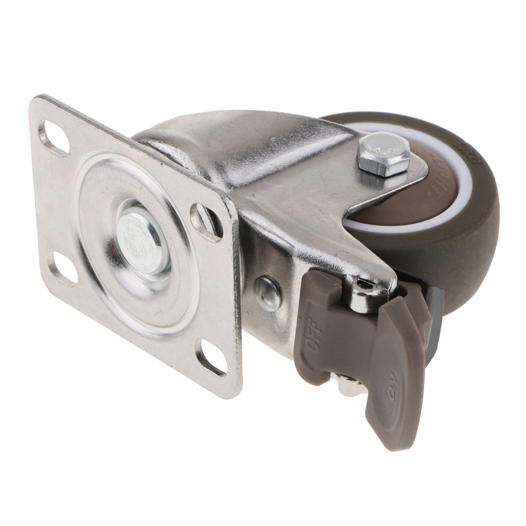 Max Light Duty PTFE Swivel Castor Wheel Trolley Furniture Caster with Brake