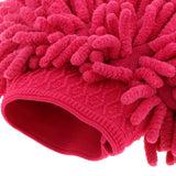 Max Microfiber Car Wash Washing Cleaning Glove Dual Sided Chenille Glove Red