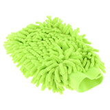 Max Microfiber Car Wash Washing Cleaning Glove Dual Sided Chenille Glove Light Green