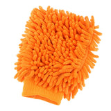 Max Microfiber Car Wash Washing Cleaning Glove Dual Sided Chenille Glove Orange