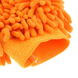 Max Microfiber Car Wash Washing Cleaning Glove Dual Sided Chenille Glove Orange