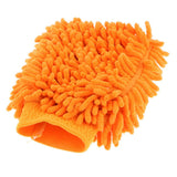 Max Microfiber Car Wash Washing Cleaning Glove Dual Sided Chenille Glove Orange
