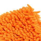 Max Microfiber Car Wash Washing Cleaning Glove Dual Sided Chenille Glove Orange
