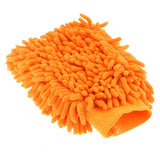 Max Microfiber Car Wash Washing Cleaning Glove Dual Sided Chenille Glove Orange