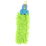 Max Microfiber Hand Towel Kitchen Sanitary Bath Towel Cartoon Head Light Green