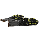 Max Cut Impact Resistant Work Safety Gloves Anti-impact High Visibility Mitts Black