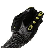 Max Cut Impact Resistant Work Safety Gloves Anti-impact High Visibility Mitts Black