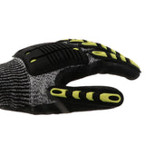 Max Cut Impact Resistant Work Safety Gloves Anti-impact High Visibility Mitts Black