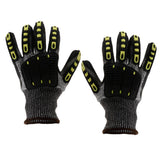 Max Cut Impact Resistant Work Safety Gloves Anti-impact High Visibility Mitts Black