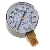 Max 1/8In NPT Side Mount 0-200psi/0-14bar Air Pressure Gauge Tester Meter TS-Z54