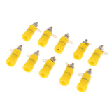 Max 10 pieces 4mm Banana Plug Socket Jack Banana Binding Post Connector Terminal  yellow