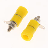 Max 10 pieces 4mm Banana Plug Socket Jack Banana Binding Post Connector Terminal  yellow