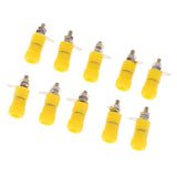 Max 10 pieces 4mm Banana Plug Socket Jack Banana Binding Post Connector Terminal  yellow