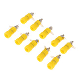 Max 10 pieces 4mm Banana Plug Socket Jack Banana Binding Post Connector Terminal  yellow