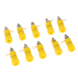 Max 10 pieces 4mm Banana Plug Socket Jack Banana Binding Post Connector Terminal  yellow