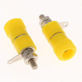 Max 10 pieces 4mm Banana Plug Socket Jack Banana Binding Post Connector Terminal  yellow