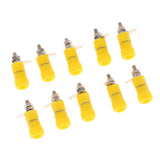 Max 10 pieces 4mm Banana Plug Socket Jack Banana Binding Post Connector Terminal  yellow