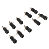 Max 10 pieces 4mm Banana Plug Socket Jack Banana Binding Post Connector Terminal  black