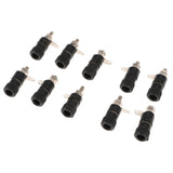 Max 10 pieces 4mm Banana Plug Socket Jack Banana Binding Post Connector Terminal  black