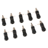 Max 10 pieces 4mm Banana Plug Socket Jack Banana Binding Post Connector Terminal  black