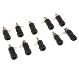 Max 10 pieces 4mm Banana Plug Socket Jack Banana Binding Post Connector Terminal  black