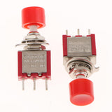 Max 5 Pieces 6mm 3-pin Mini Momentary Push Button Switch 2A 250V 5A 120V Red