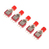 Max 5 Pieces 6mm 3-pin Mini Momentary Push Button Switch 2A 250V 5A 120V Red