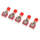 Max 5 Pieces 6mm 3-pin Mini Momentary Push Button Switch 2A 250V 5A 120V Red