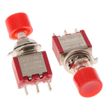 Max 5 Pieces 6mm 3-pin Mini Momentary Push Button Switch 2A 250V 5A 120V Red