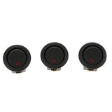 Max 5 pieces 12V 16A 3-PIN Dot Led Round Rocker Toggle Switch For Car Truck red light