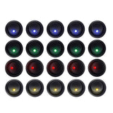 Max 5 pieces 12V 16A 3-PIN Dot Led Round Rocker Toggle Switch For Car Truck red light