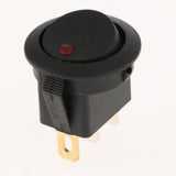 Max 5 pieces 12V 16A 3-PIN Dot Led Round Rocker Toggle Switch For Car Truck red light