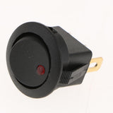 Max 5 pieces 12V 16A 3-PIN Dot Led Round Rocker Toggle Switch For Car Truck red light