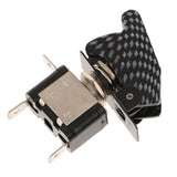Max Maxb 12V 20A LED Light Toggle Switch With Cover For Racing Car Truck Dash blue light