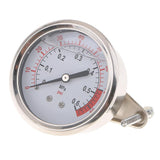Max Maxb 1/4" NPT Side Mount 2.16"Face Compressor Compressed Air Pressure Gauge 0.6MPA
