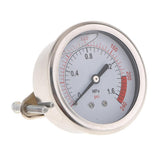 Max Maxb 1/4" NPT Side Mount 2.16"Face Compressor Compressed Air Pressure Gauge 1.6MPA