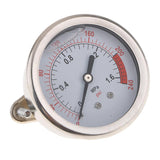 Max Maxb 1/4" NPT Side Mount 2.16"Face Compressor Compressed Air Pressure Gauge 1.6MPA