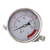 Max 100mm Stainless Steel Liquid Oil Filled Pressure Gauge 0-1MPa